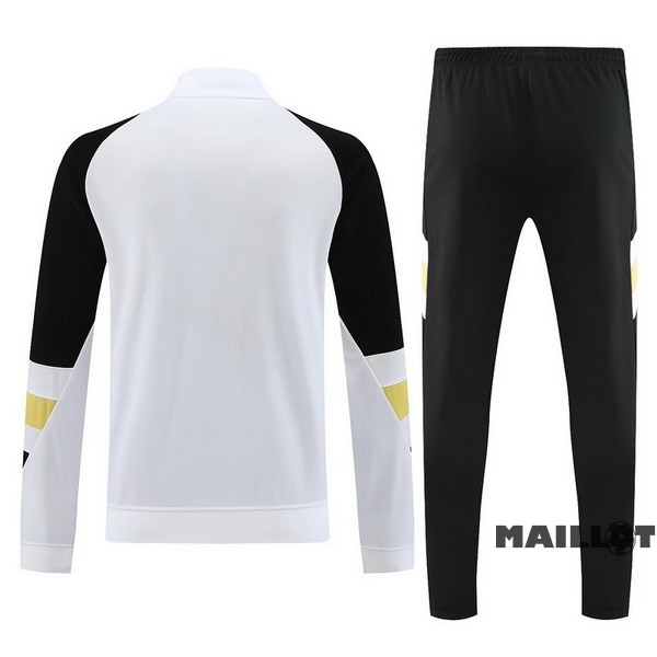Foot Maillot Pas Cher Ensemble Complet Sudadera Entrainement Juventus 2023 2024 Blanc Noir