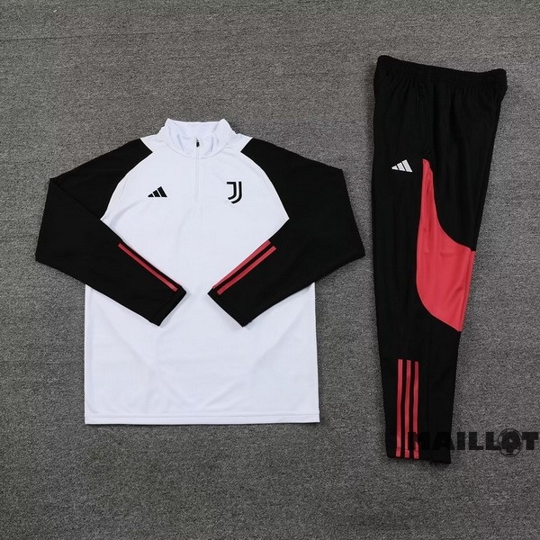 Foot Maillot Pas Cher Ensemble Complet Sudadera Entrainement Juventus 2023 2024 Blanc Noir Rose