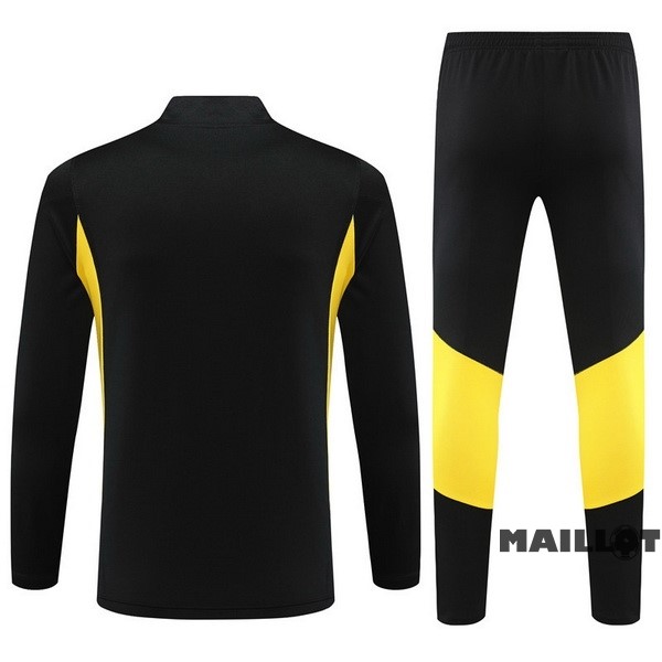 Foot Maillot Pas Cher Ensemble Complet Sudadera Entrainement Juventus 2023 2024 Noir Jaune