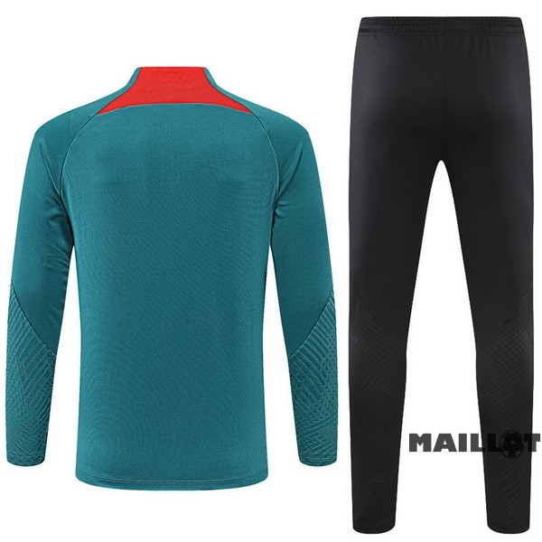 Foot Maillot Pas Cher Ensemble Complet Sudadera Entrainement Liverpool 2022 2023 Vert Noir
