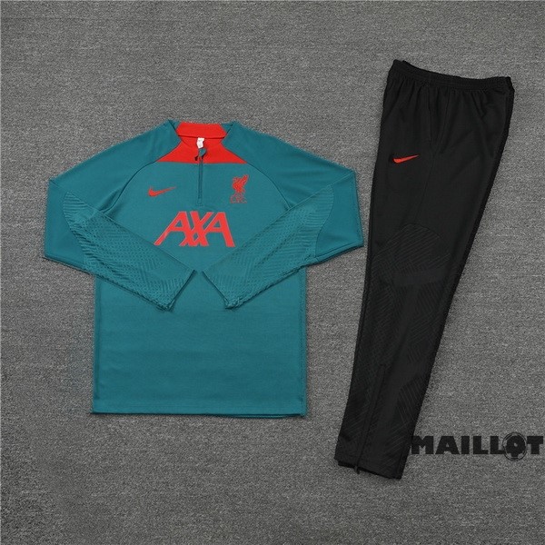Foot Maillot Pas Cher Ensemble Complet Sudadera Entrainement Liverpool 2022 2023 Vert Noir