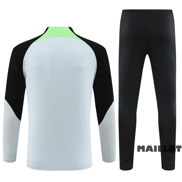 Foot Maillot Pas Cher Ensemble Complet Sudadera Entrainement Liverpool 2023 2024 Gris Noir Vert