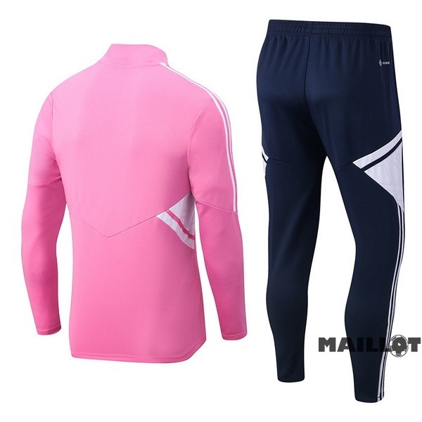 Foot Maillot Pas Cher Ensemble Complet Sudadera Entrainement Lyon 2022 2023 Rose Bleu