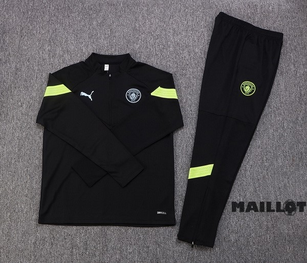 Foot Maillot Pas Cher Ensemble Complet Sudadera Entrainement Manchester City 2022 2023 Noir
