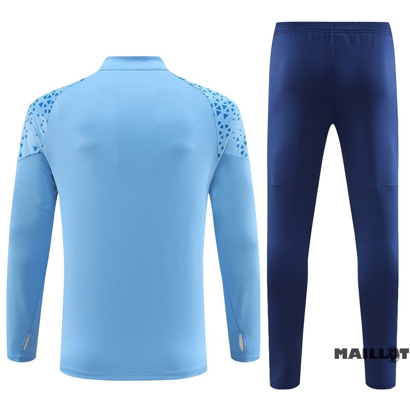 Foot Maillot Pas Cher Ensemble Complet Sudadera Entrainement Manchester City 2023 2024 Bleu