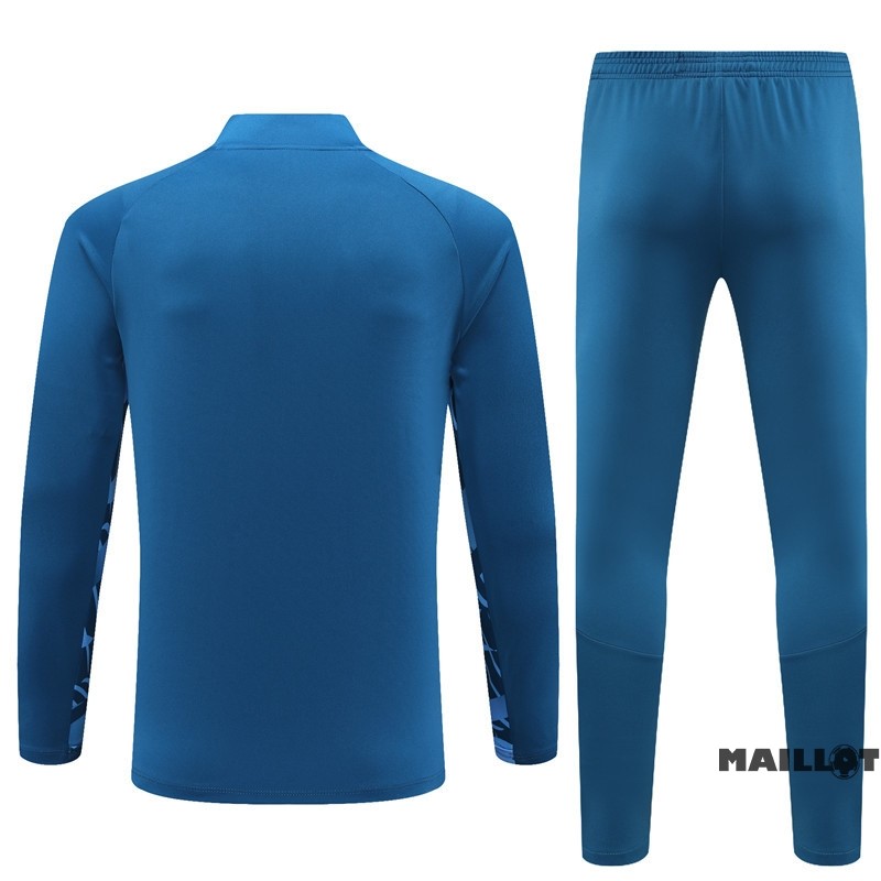 Foot Maillot Pas Cher Ensemble Complet Sudadera Entrainement Manchester City 2023 2024 Bleu Blanc