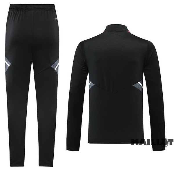 Foot Maillot Pas Cher Ensemble Complet Sudadera Entrainement Manchester United 2022 2023 Noir Gris