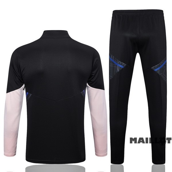 Foot Maillot Pas Cher Ensemble Complet Sudadera Entrainement Manchester United 2022 2023 Noir Rose