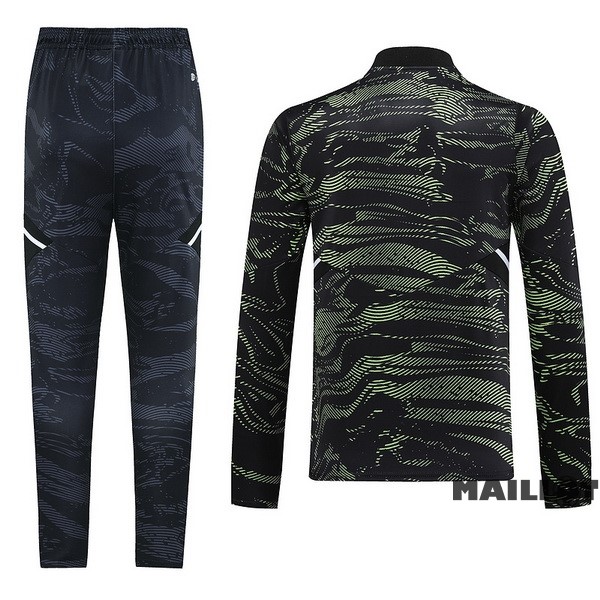 Foot Maillot Pas Cher Ensemble Complet Sudadera Entrainement Manchester United 2022 2023 Noir Vert