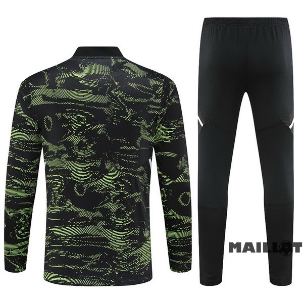 Foot Maillot Pas Cher Ensemble Complet Sudadera Entrainement Manchester United 2022 2023 Vert I Noir
