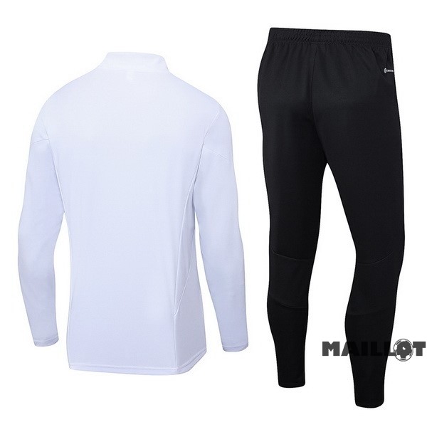 Foot Maillot Pas Cher Ensemble Complet Sudadera Entrainement Manchester United 2023 2024 Blanc II Noir