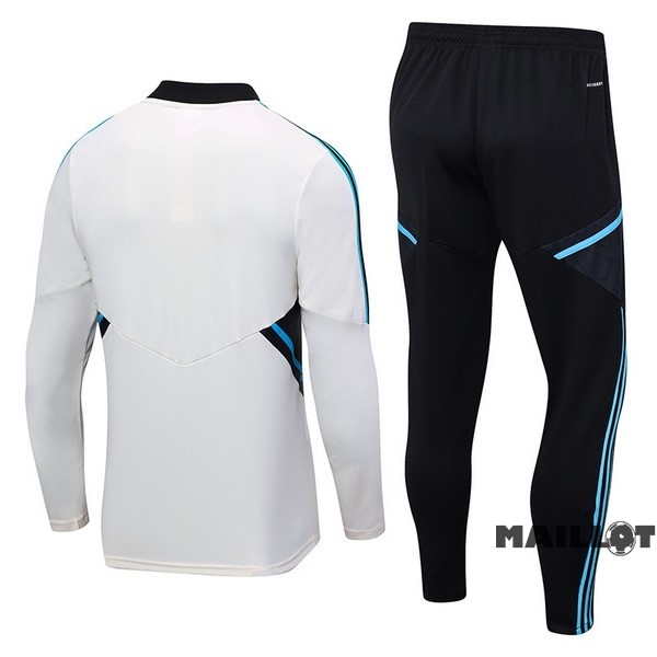 Foot Maillot Pas Cher Ensemble Complet Sudadera Entrainement Manchester United 2023 2024 Blanc I Noir
