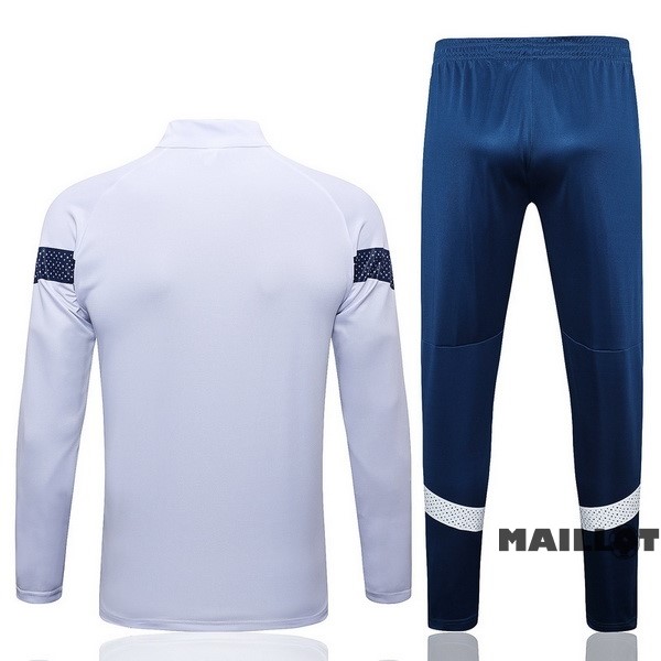 Foot Maillot Pas Cher Ensemble Complet Sudadera Entrainement Marsella 2022 2023 Blanc Bleu Marine