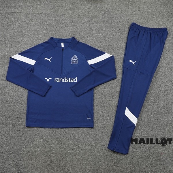 Foot Maillot Pas Cher Ensemble Complet Sudadera Entrainement Marsella 2022 2023 Bleu