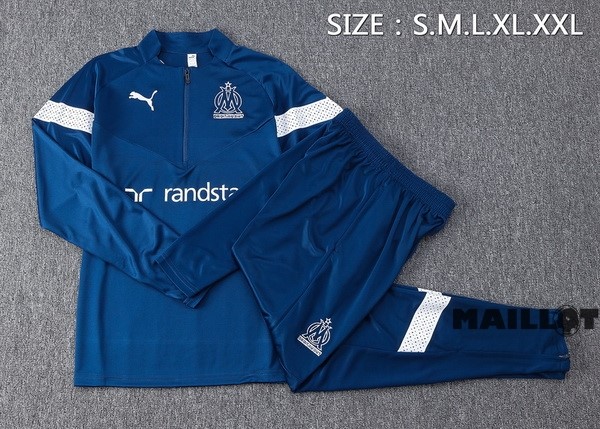 Foot Maillot Pas Cher Ensemble Complet Sudadera Entrainement Marsella 2022 2023 Bleu