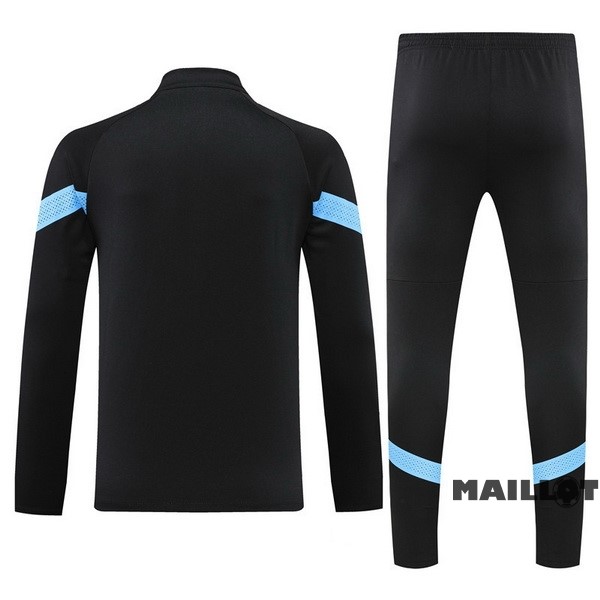 Foot Maillot Pas Cher Ensemble Complet Sudadera Entrainement Marsella 2022 2023 Noir Bleu