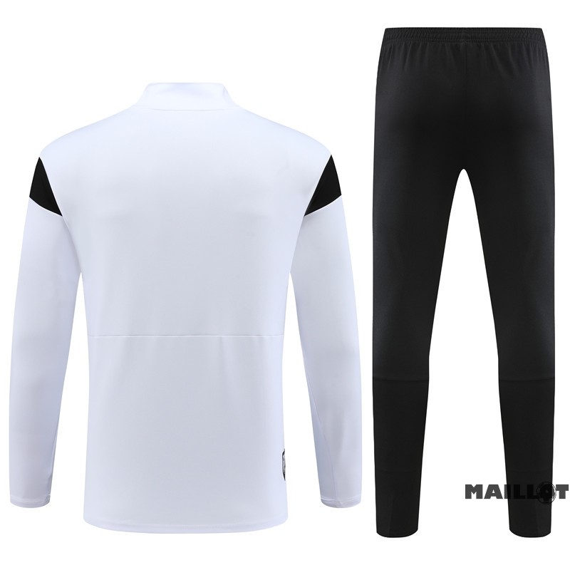 Foot Maillot Pas Cher Ensemble Complet Sudadera Entrainement Marsella 2023 2024 Blanc Noir