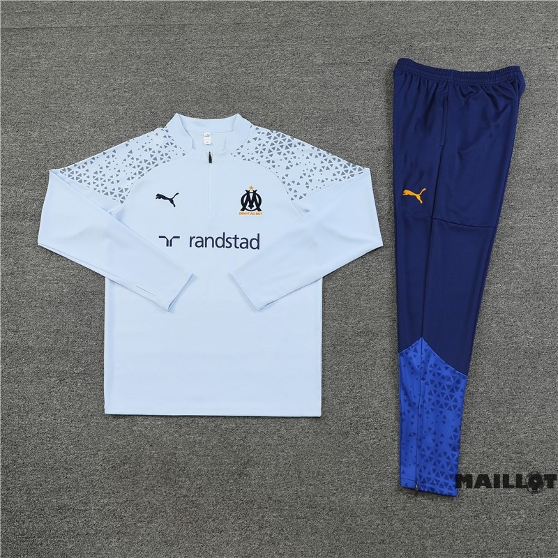 Foot Maillot Pas Cher Ensemble Complet Sudadera Entrainement Marsella 2023 2024 Bleu