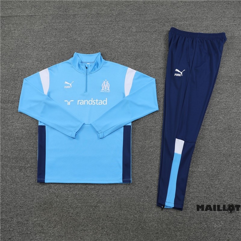 Foot Maillot Pas Cher Ensemble Complet Sudadera Entrainement Marsella 2023 2024 Bleu