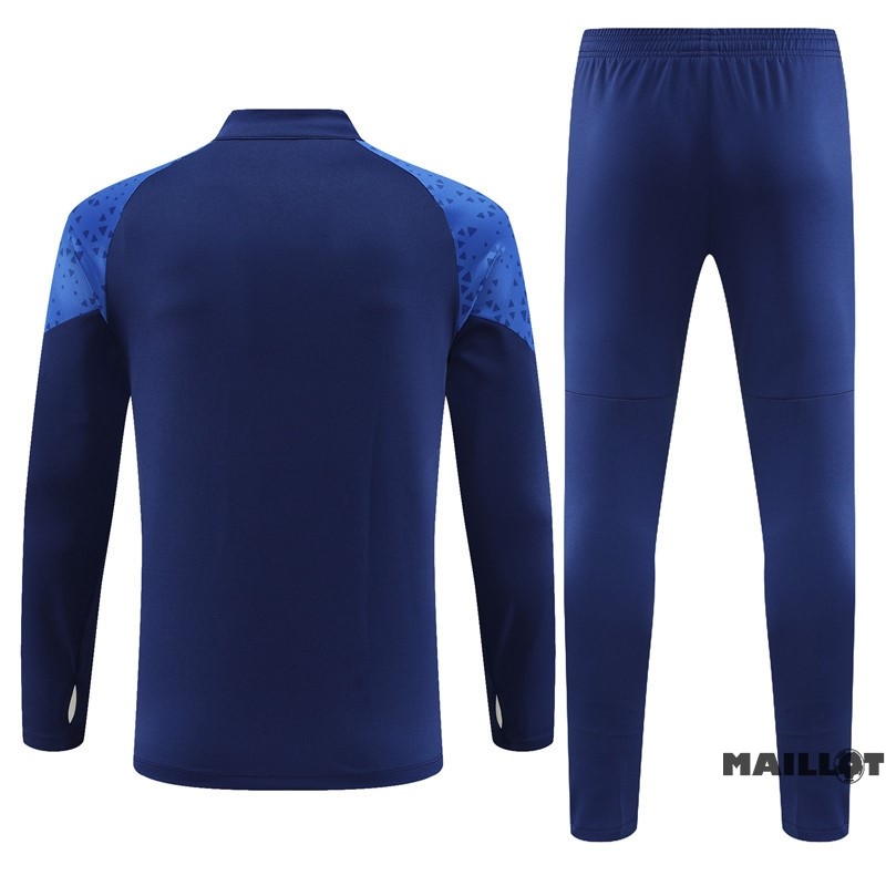 Foot Maillot Pas Cher Ensemble Complet Sudadera Entrainement Marsella 2023 2024 Bleu Marine