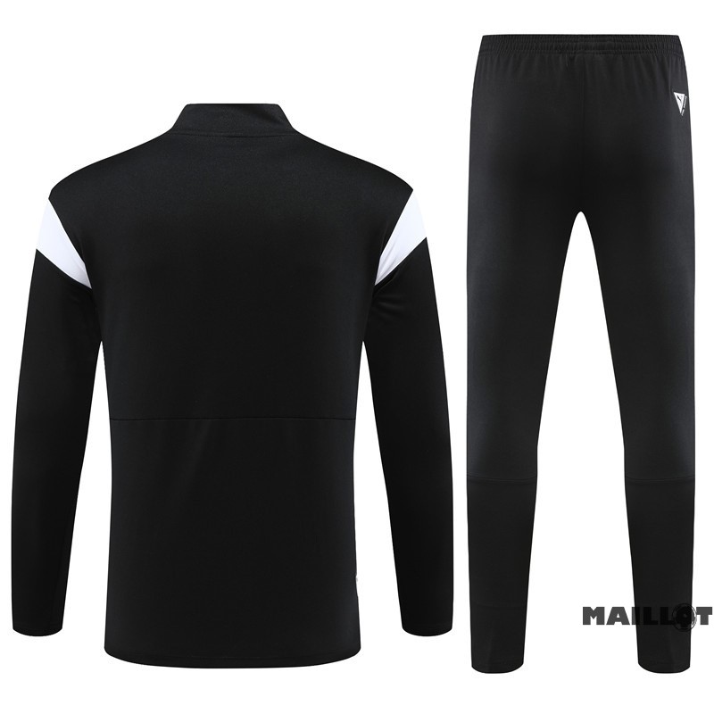 Foot Maillot Pas Cher Ensemble Complet Sudadera Entrainement Marsella 2023 2024 Noir Blanc