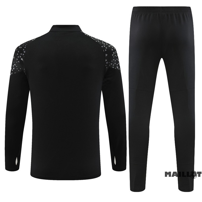 Foot Maillot Pas Cher Ensemble Complet Sudadera Entrainement Marsella 2023 2024 Noir Gris