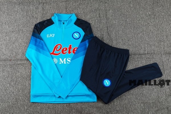 Foot Maillot Pas Cher Ensemble Complet Sudadera Entrainement Napoli 2023 2024 Bleu
