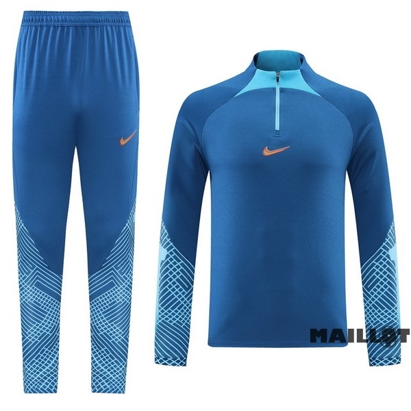 Foot Maillot Pas Cher Ensemble Complet Sudadera Entrainement Nike 2022 2023 Bleu