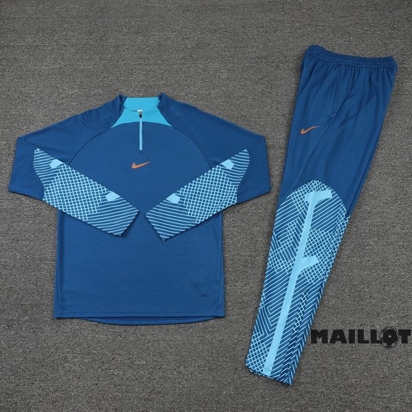 Foot Maillot Pas Cher Ensemble Complet Sudadera Entrainement Nike 2022 2023 Bleu