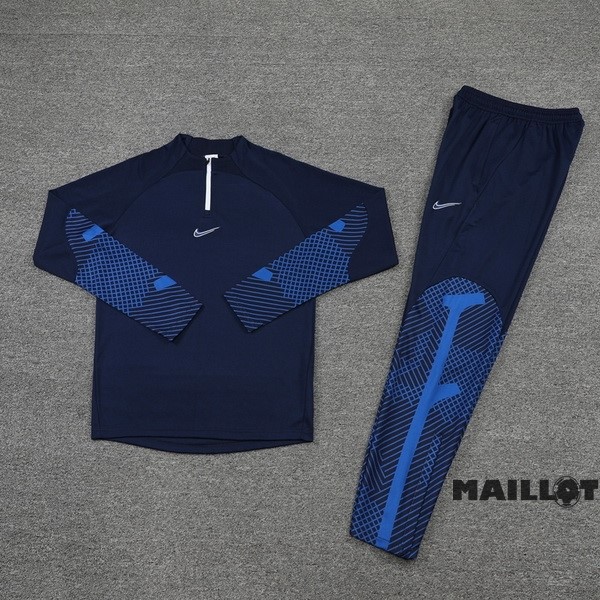Foot Maillot Pas Cher Ensemble Complet Sudadera Entrainement Nike 2022 2023 Bleu I Marine