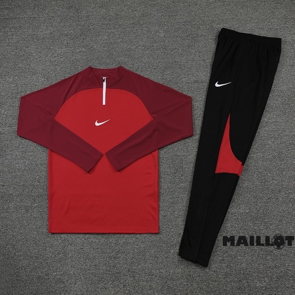 Foot Maillot Pas Cher Ensemble Complet Sudadera Entrainement Nike 2022 2023 Rouge II Noir