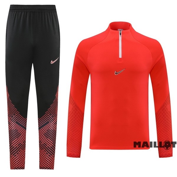 Foot Maillot Pas Cher Ensemble Complet Sudadera Entrainement Nike 2022 2023 Rouge Noir
