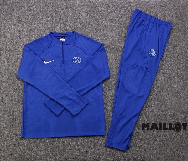 Foot Maillot Pas Cher Ensemble Complet Sudadera Entrainement Paris Saint Germain 2022 2023 Bleu