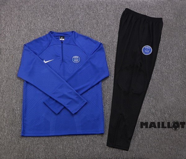 Foot Maillot Pas Cher Ensemble Complet Sudadera Entrainement Paris Saint Germain 2022 2023 Bleu
