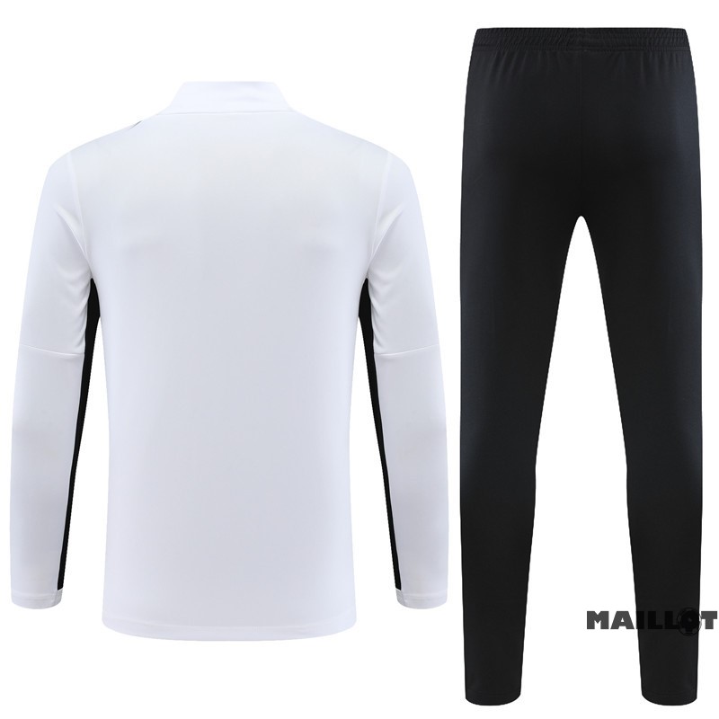 Foot Maillot Pas Cher Ensemble Complet Sudadera Entrainement Paris Saint Germain 2023 2024 Blanc Noir
