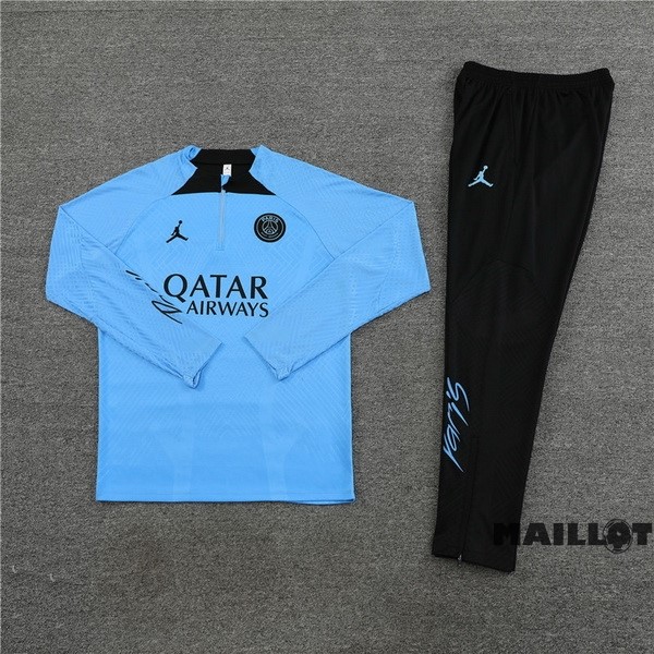 Foot Maillot Pas Cher Ensemble Complet Sudadera Entrainement Paris Saint Germain 2023 2024 Bleu I Noir
