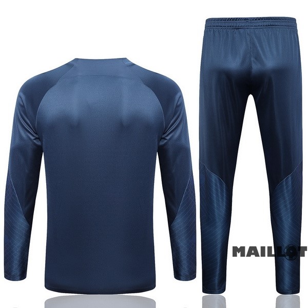 Foot Maillot Pas Cher Ensemble Complet Sudadera Entrainement Paris Saint Germain 2023 2024 Bleu Marine
