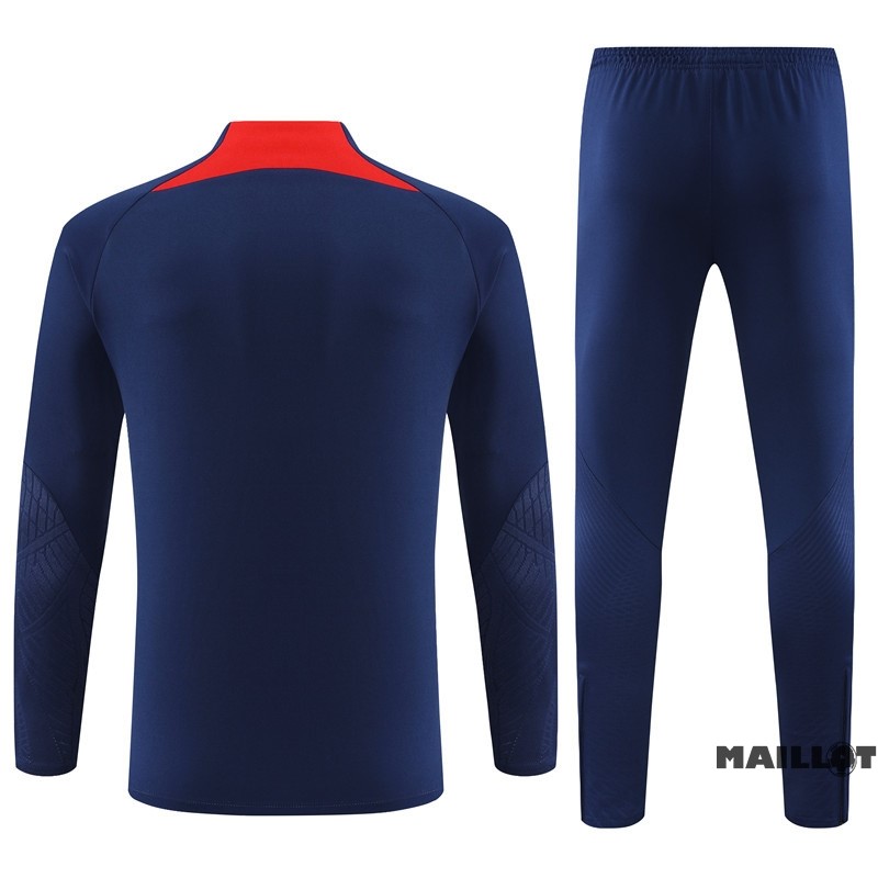 Foot Maillot Pas Cher Ensemble Complet Sudadera Entrainement Paris Saint Germain 2023 2024 Bleu Marine