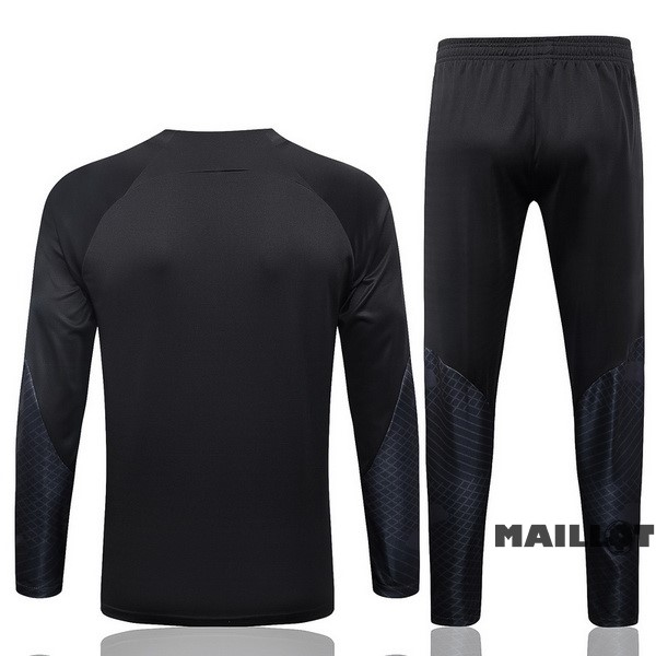 Foot Maillot Pas Cher Ensemble Complet Sudadera Entrainement Paris Saint Germain 2023 2024 Noir