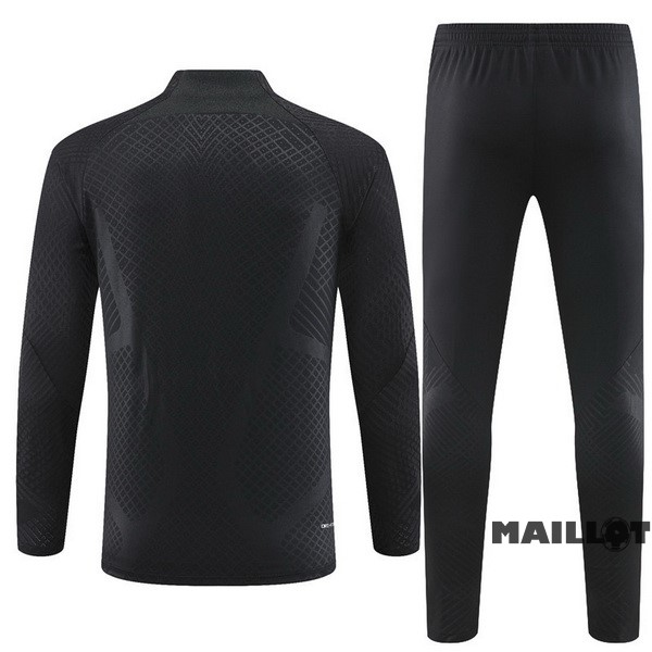 Foot Maillot Pas Cher Ensemble Complet Sudadera Entrainement Paris Saint Germain 2023 2024 Noir