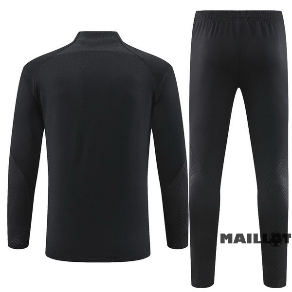 Foot Maillot Pas Cher Ensemble Complet Sudadera Entrainement Paris Saint Germain 2023 2024 Noir Jaune