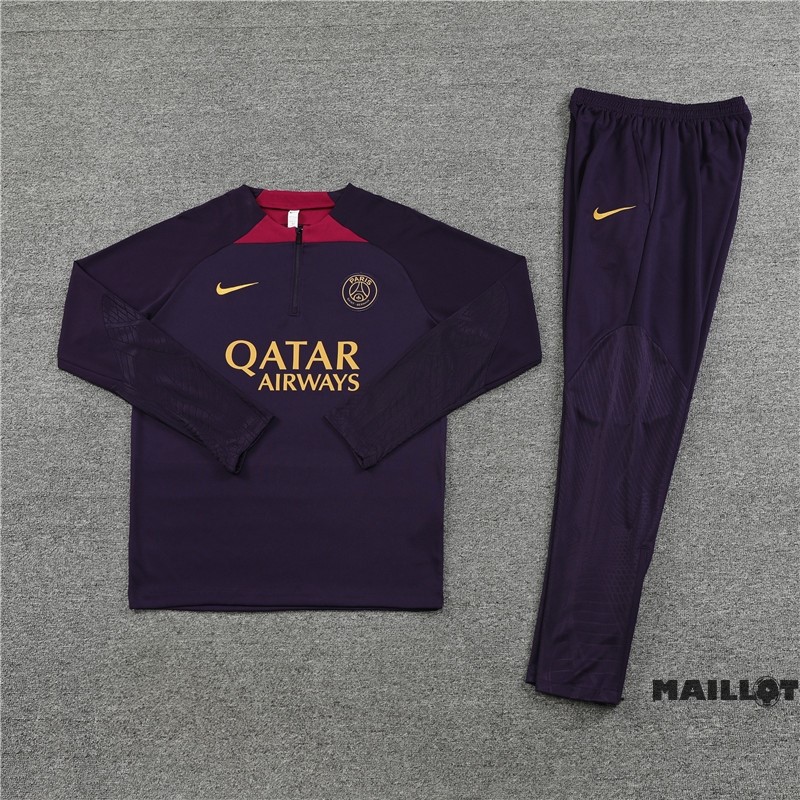 Foot Maillot Pas Cher Ensemble Complet Sudadera Entrainement Paris Saint Germain 2023 2024 Purpura I Rouge