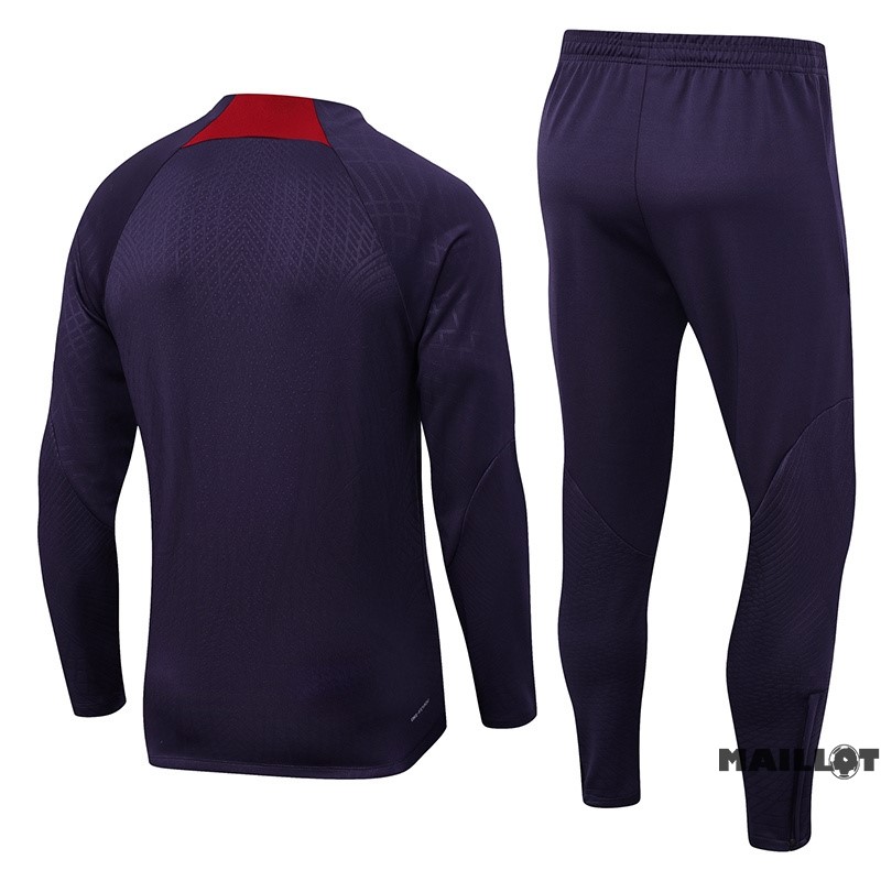 Foot Maillot Pas Cher Ensemble Complet Sudadera Entrainement Paris Saint Germain 2023 2024 Purpura Rouge