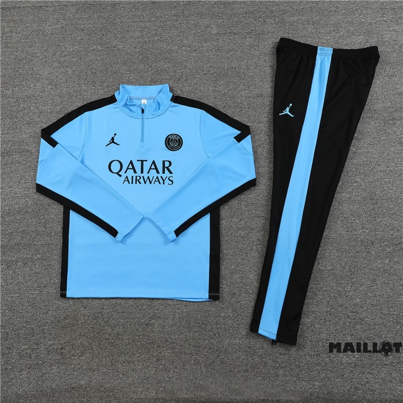 Foot Maillot Pas Cher Ensemble Complet Sudadera Entrainement Paris Saint Germain Enfant 2023 2024 Bleu II Noir