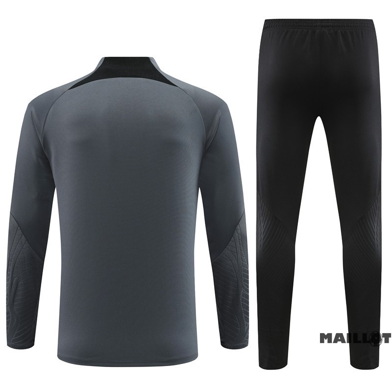 Foot Maillot Pas Cher Ensemble Complet Sudadera Entrainement Paris Saint Germain Enfant 2023 2024 Gris