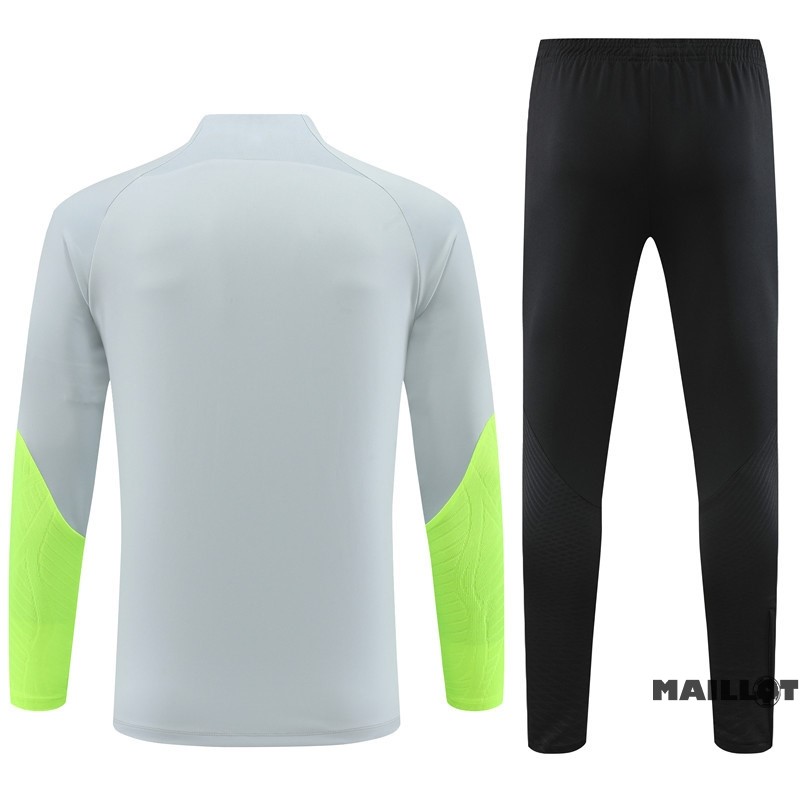 Foot Maillot Pas Cher Ensemble Complet Sudadera Entrainement Paris Saint Germain Enfant 2023 2024 Gris