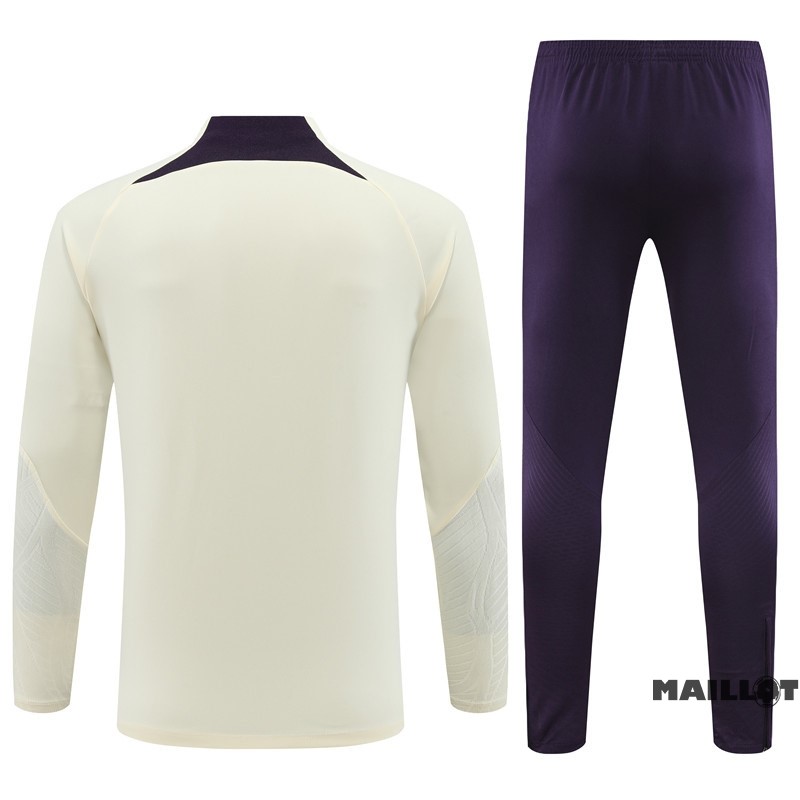 Foot Maillot Pas Cher Ensemble Complet Sudadera Entrainement Paris Saint Germain Enfant 2023 2024 Jaune Purpura