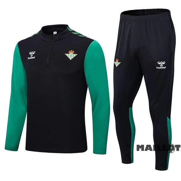 Foot Maillot Pas Cher Ensemble Complet Sudadera Entrainement Real Betis 2022 2023 Noir Vert