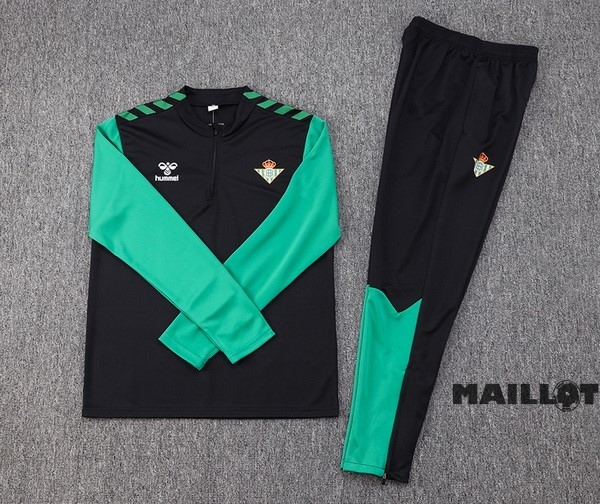 Foot Maillot Pas Cher Ensemble Complet Sudadera Entrainement Real Betis 2022 2023 Noir Vert