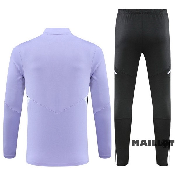 Foot Maillot Pas Cher Ensemble Complet Sudadera Entrainement Real Madrid 2022 2023 Purpura Noir